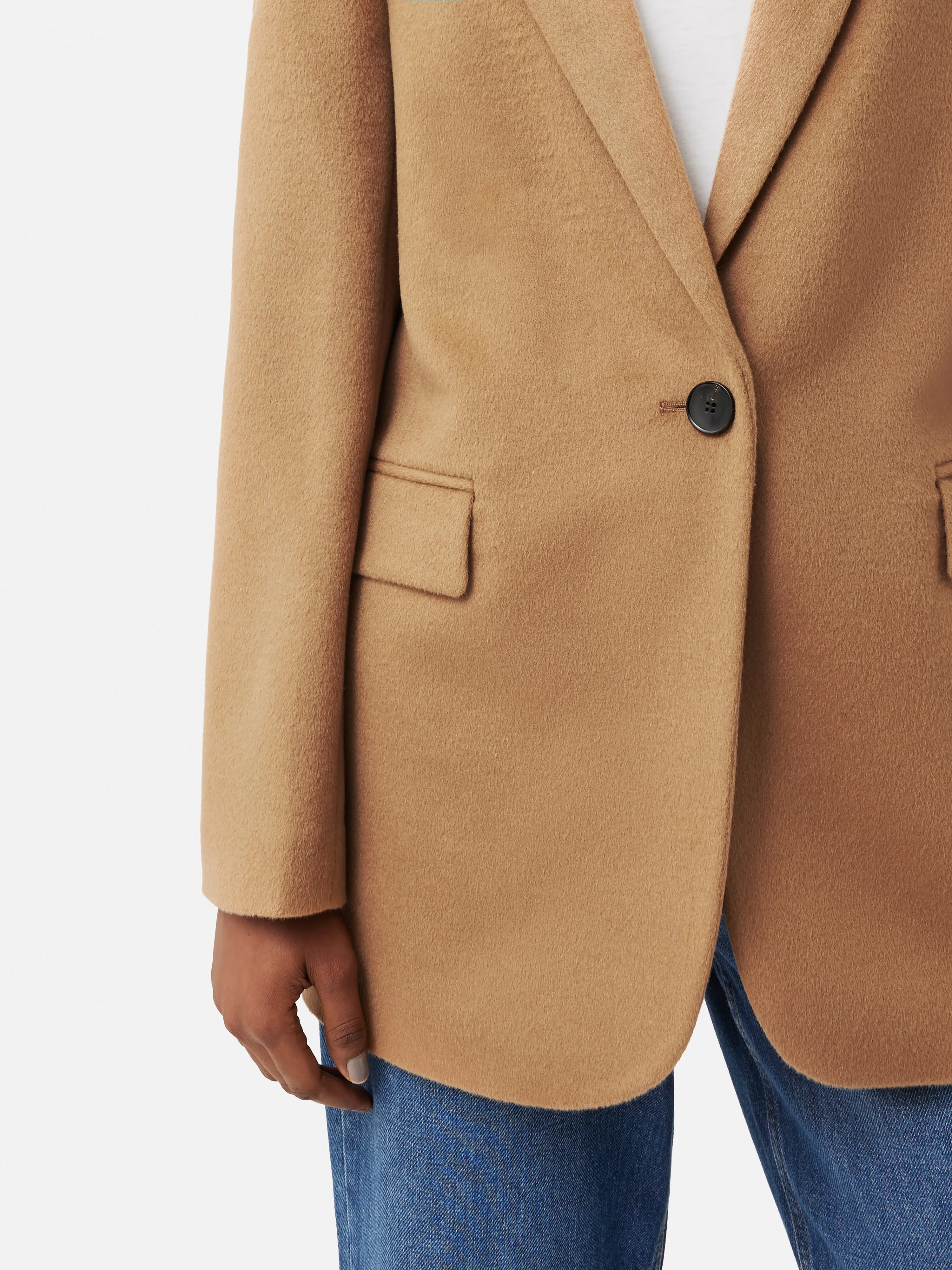 Wool Langford Tailored Coat | Camel